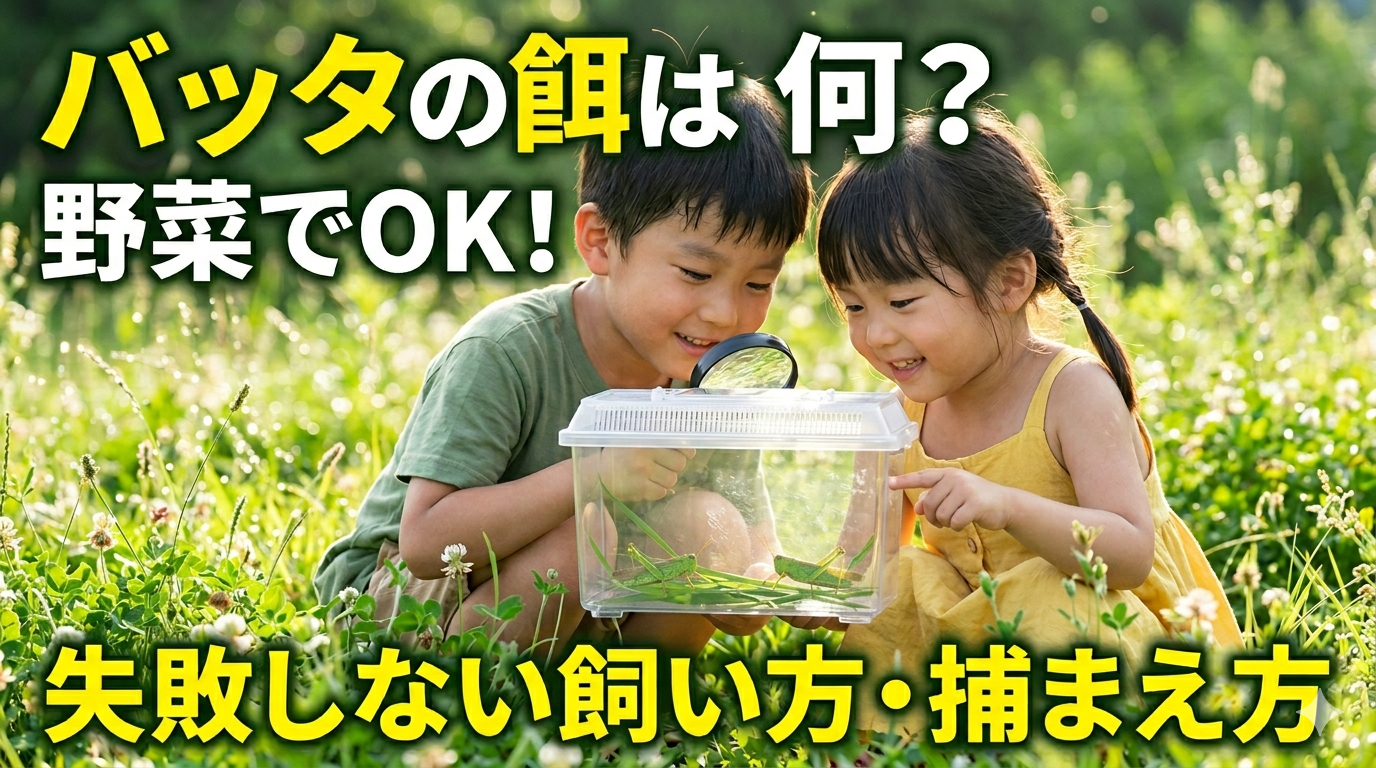 バッタの餌は何？野菜や果物は食べる？